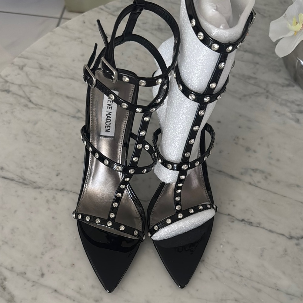Steve Madden Black Studded Women's Heels